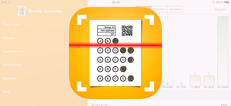 Our new version of iDoceo Grade Scanner is now available in the App Store.


These are some of the new features:

 	You can configure the resulting score with any value (i.e. show…